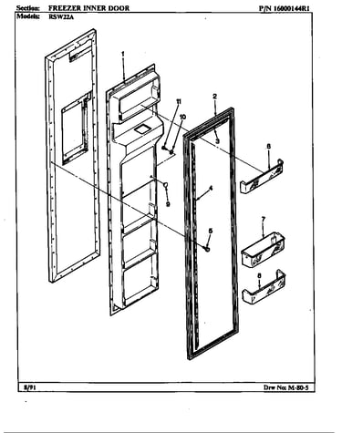 Freezer inner door