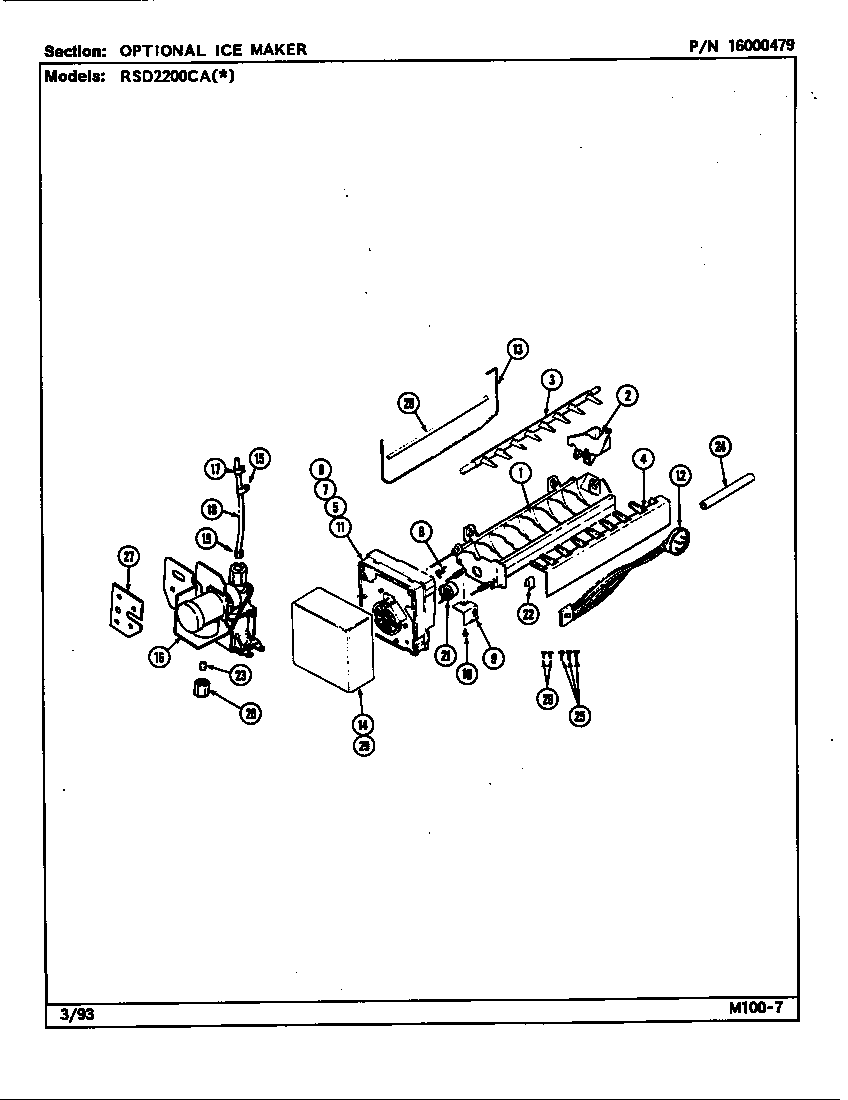 Optional ice maker (rae3100aax)