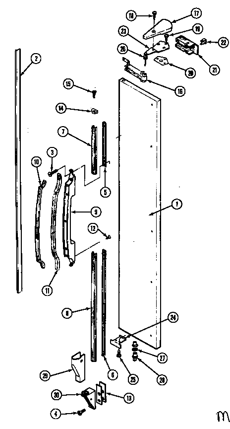 Freezer outer door