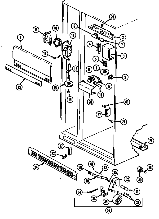 Fresh food compartment (rsw2200cae/dm36b) (rsw2200cal/dm37b) (rsw2200caw/dm31b)