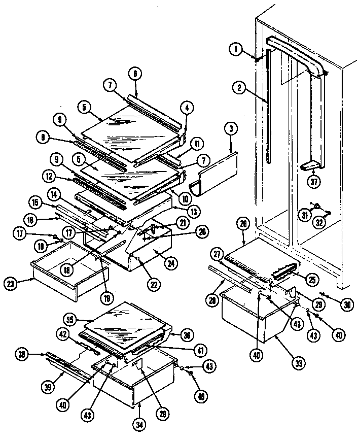 Shelves & accessories (rsw2200cae/dm36b) (rsw2200cal/dm37b) (rsw2200caw/dm31b)