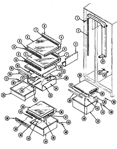 Shelves & accessories (rsw2200cae/dm36b) (rsw2200cal/dm37b) (rsw2200caw/dm31b)