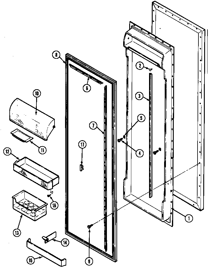 FRESH FOOD INNER DOOR (RSW2200CAE/DM36B) (RSW2200CAL/DM37B) (RSW2200CAW/DM31B)