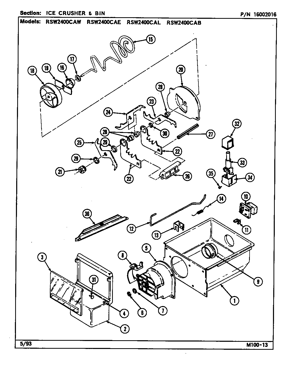 ICE CRUSHER & BIN