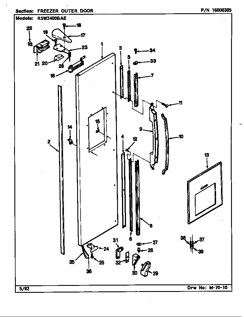 FREEZER OUTER DOOR