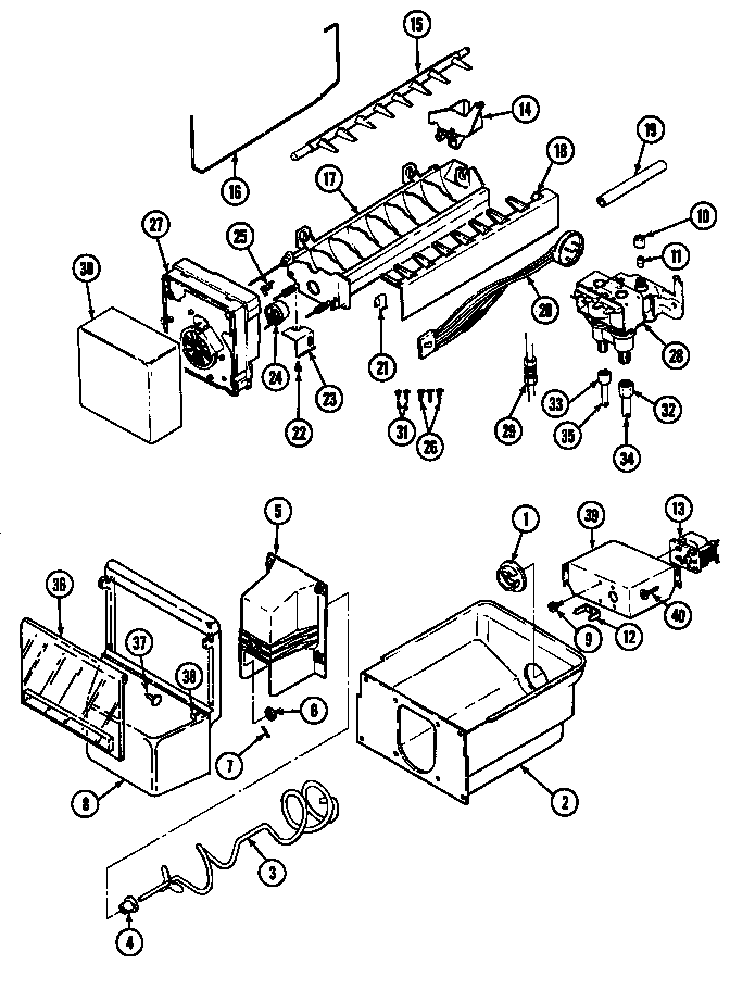 Ice maker & bin