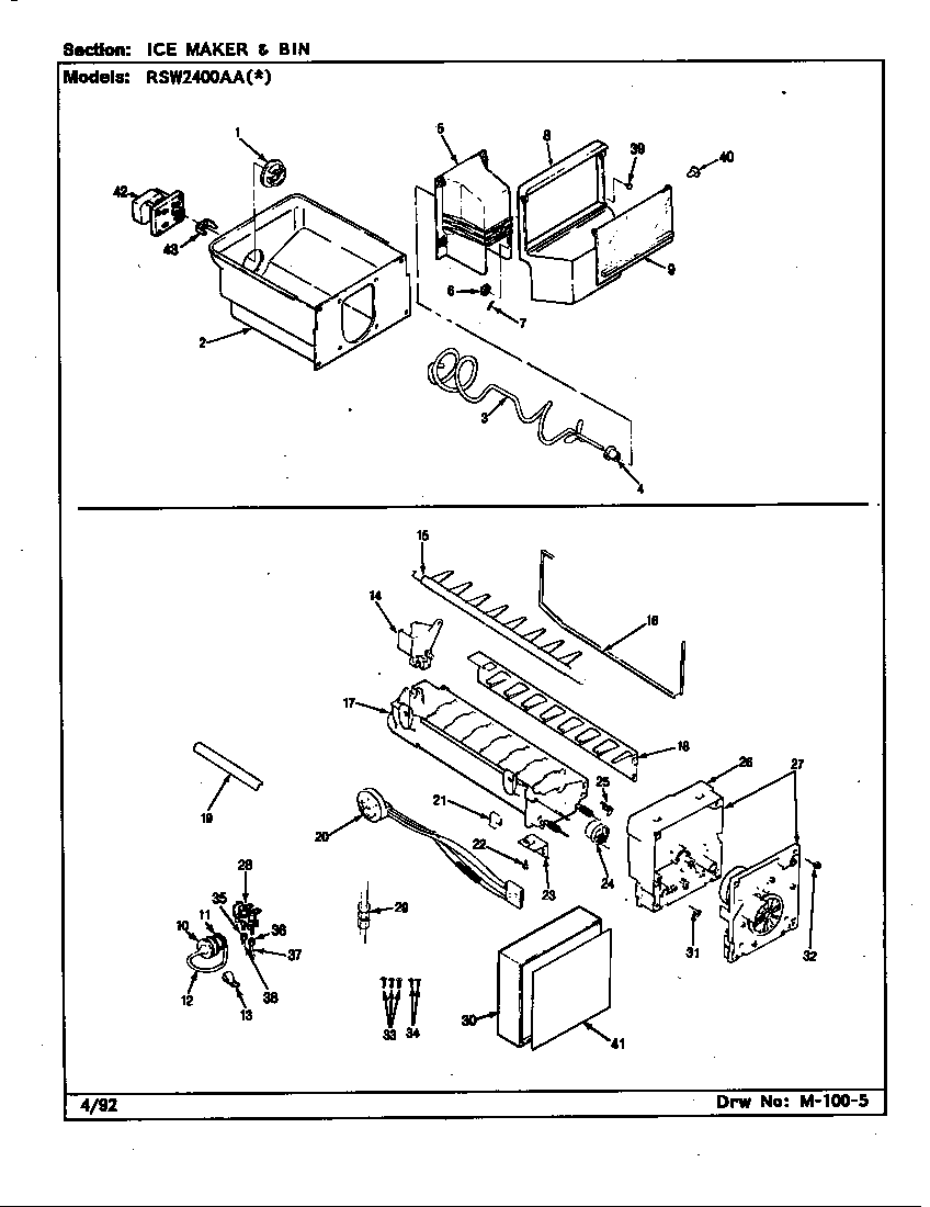 Ice maker & bin