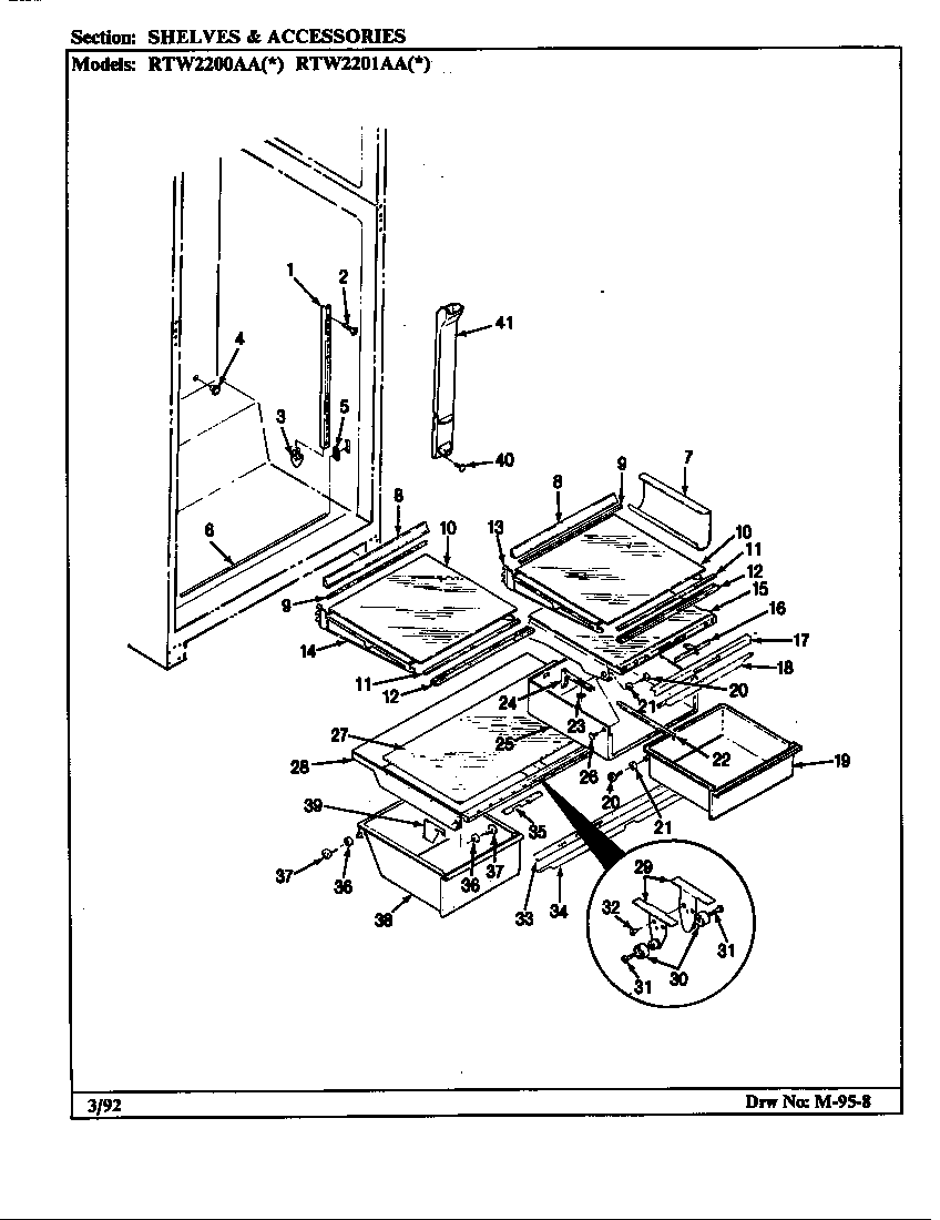 Shelves & accessories (rtw2200aal/ch89a) (rtw2200aaw/ch89a) (rtw2201aal/ch90a) (rtw2201aaw/ch90a)