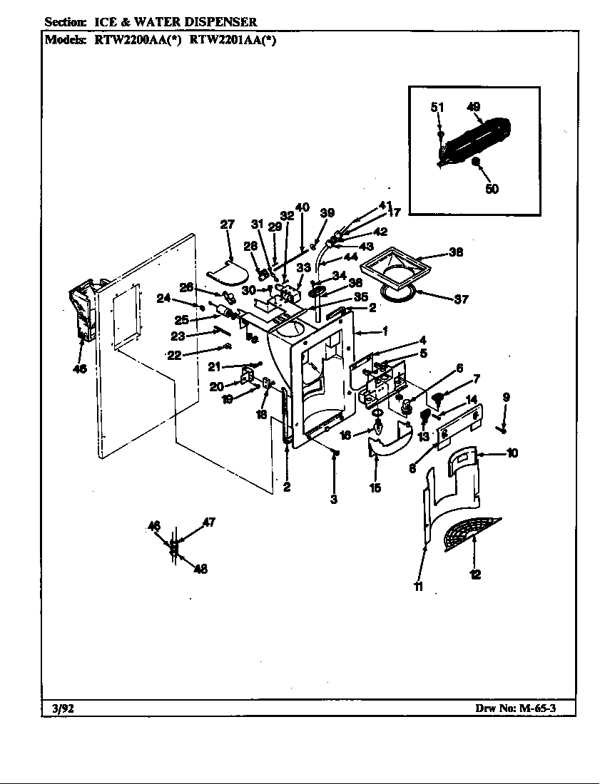 ICE & WATER DISPENSER (RTW2200AAL/CH89A) (RTW2200AAW/CH89A) (RTW2201AAL/CH90A) (RTW2201AAW/CH90A)