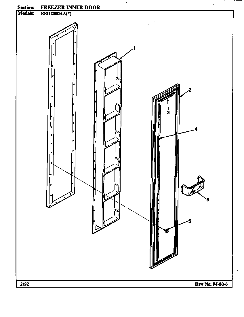 Freezer inner door