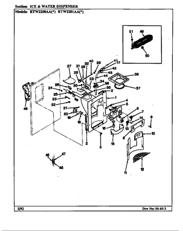 Ice & water dispenser (rtw2200aaw/ch89b) (rtw2200aaw/ch90b) (rtw2201aal/ch89b) (rtw2201aal/ch90b)