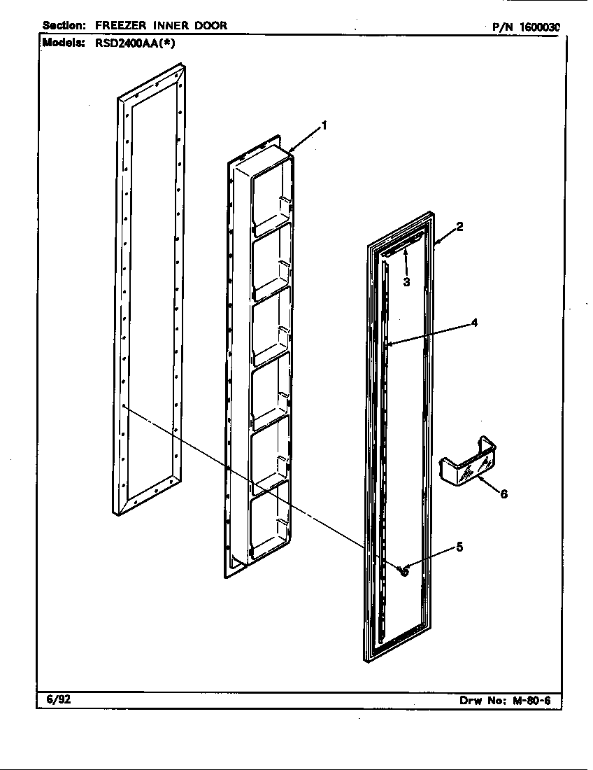 Freezer inner door