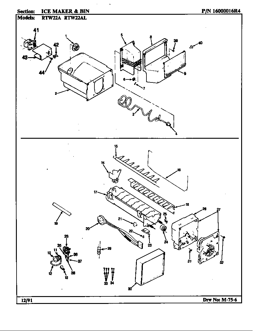 Ice maker & bin