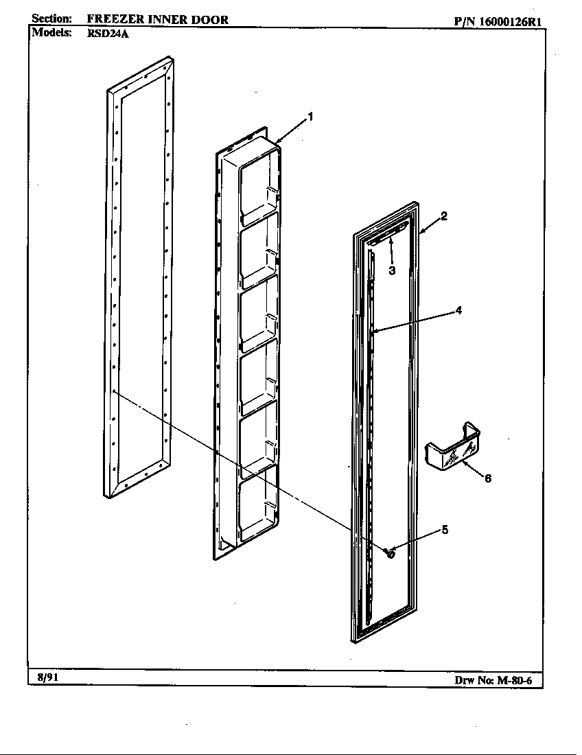Freezer inner door