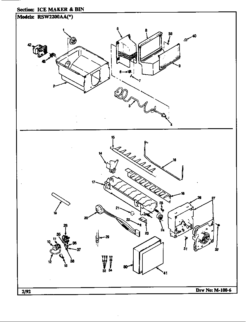 Ice maker & bin
