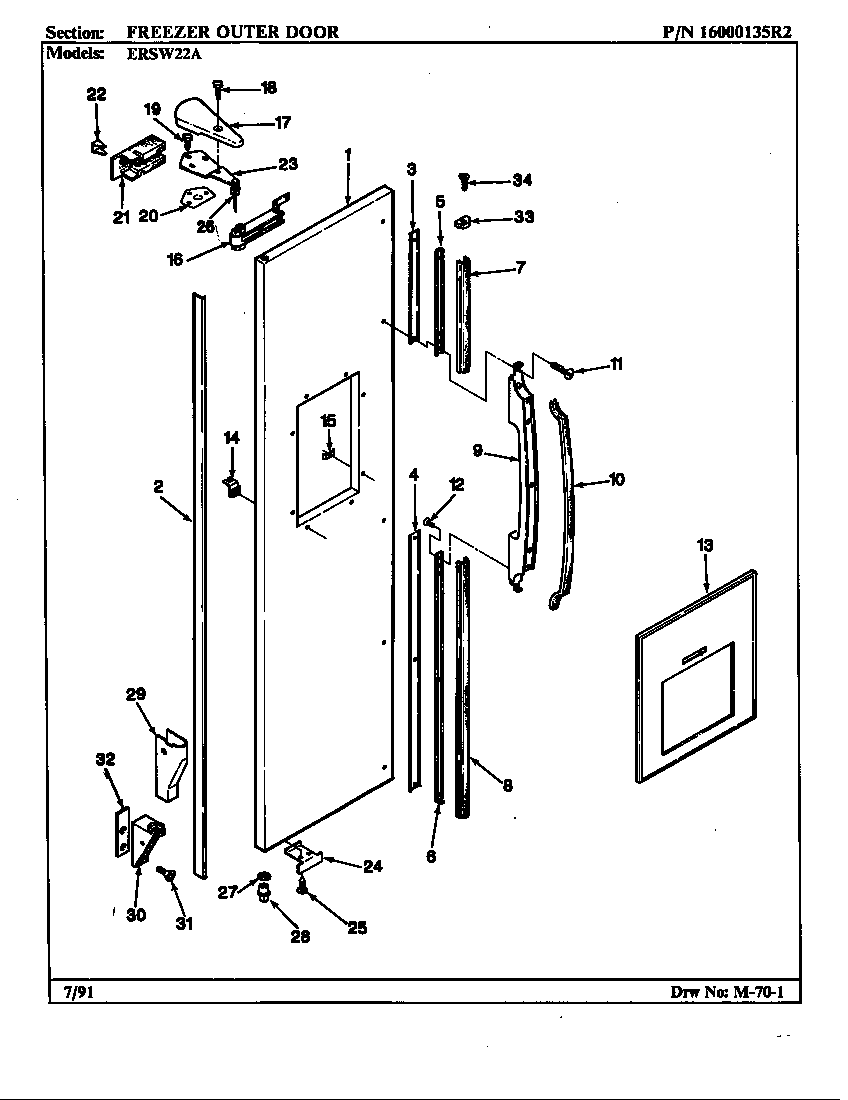 FREEZER OUTER DOOR