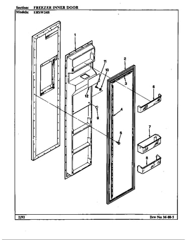 Freezer inner door