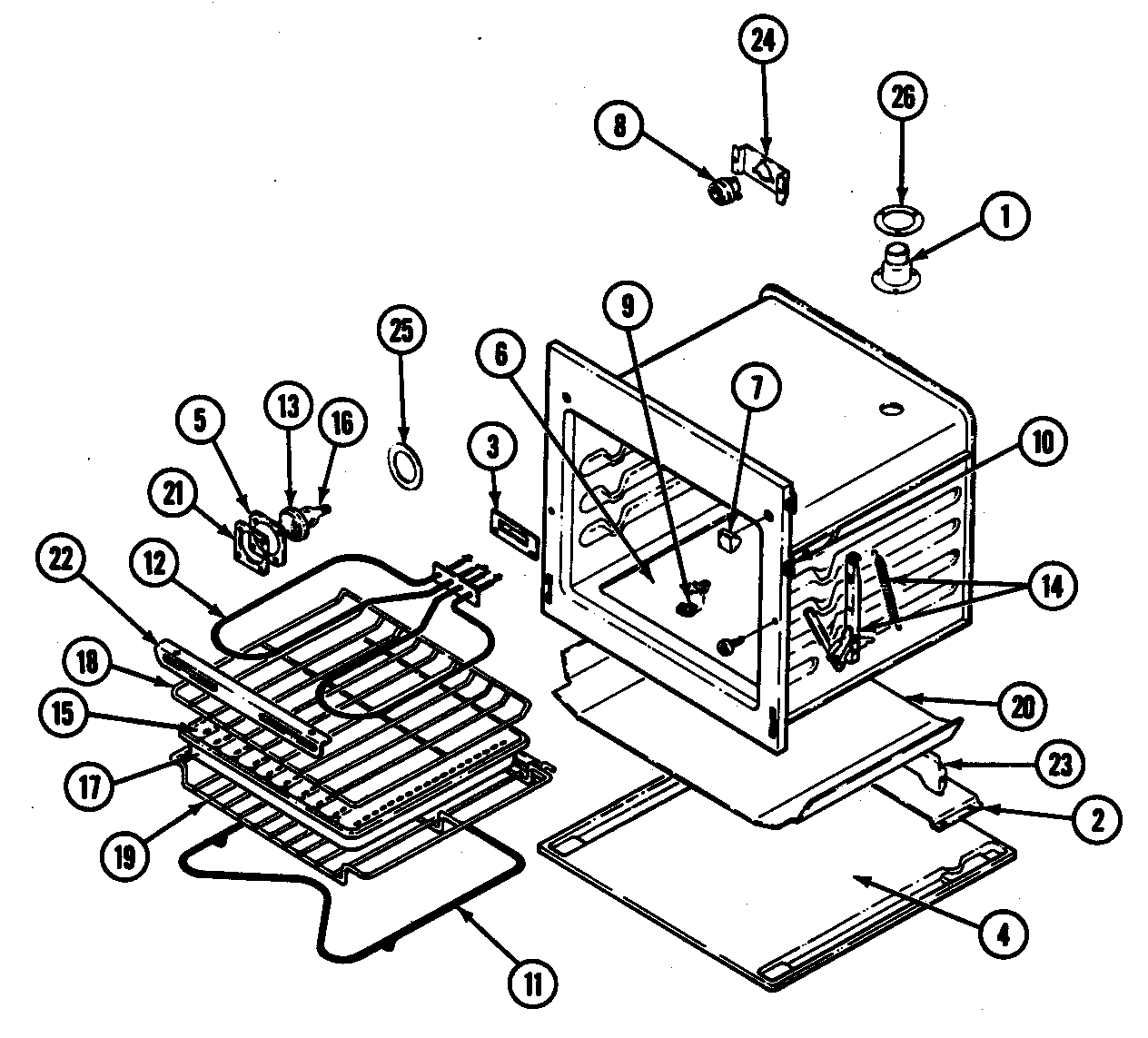 Oven (cwe4700) (cwe4700bcb) (cwe4700bce)