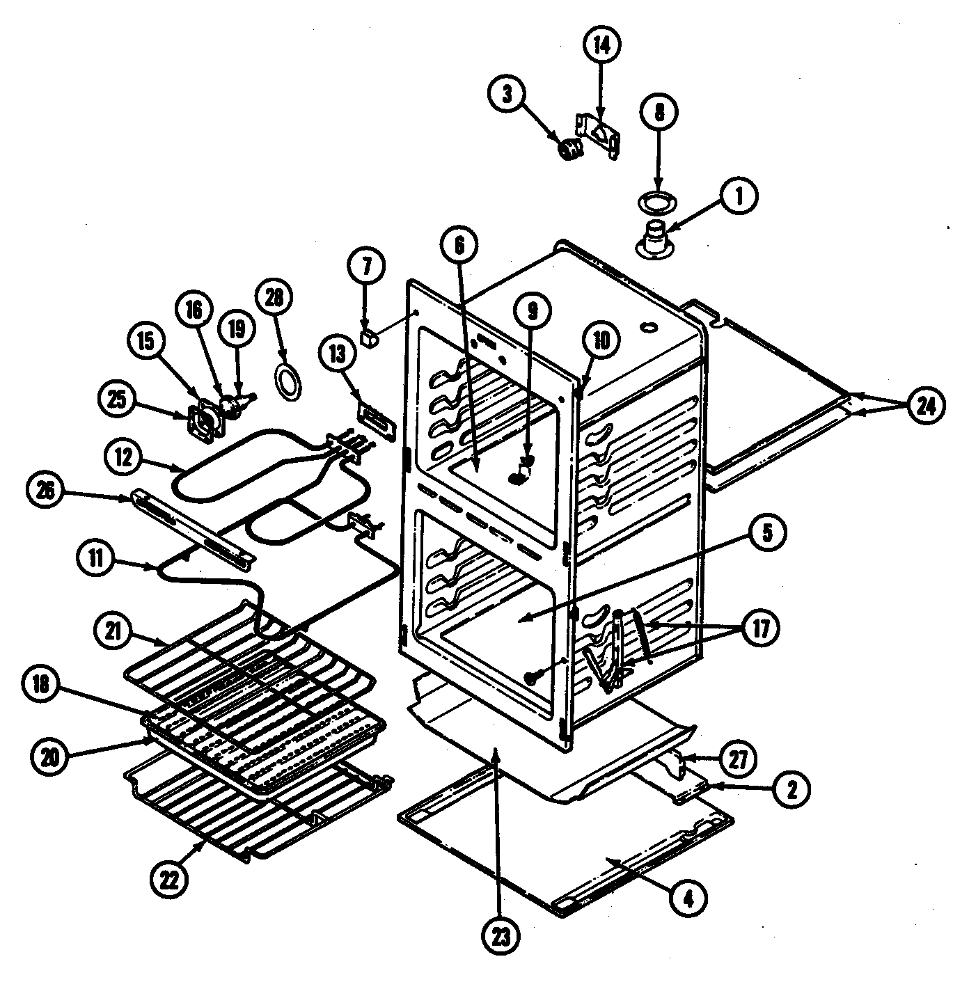 Oven (cwe5500) (cwe5500bcb) (cwe5500bce)
