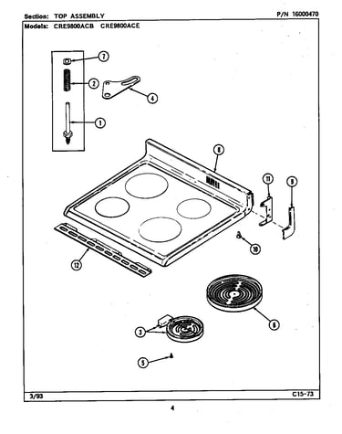 Top assembly (cre9800ac*) (cre9800acb) (cre9800ace)
