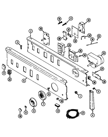 Control panel (lde9824acm & ldg9824aam) (lde9824acm) (ldg9824aam)
