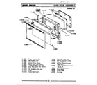 Maytag CRG700 oven door assembly diagram