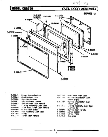 Oven door assembly