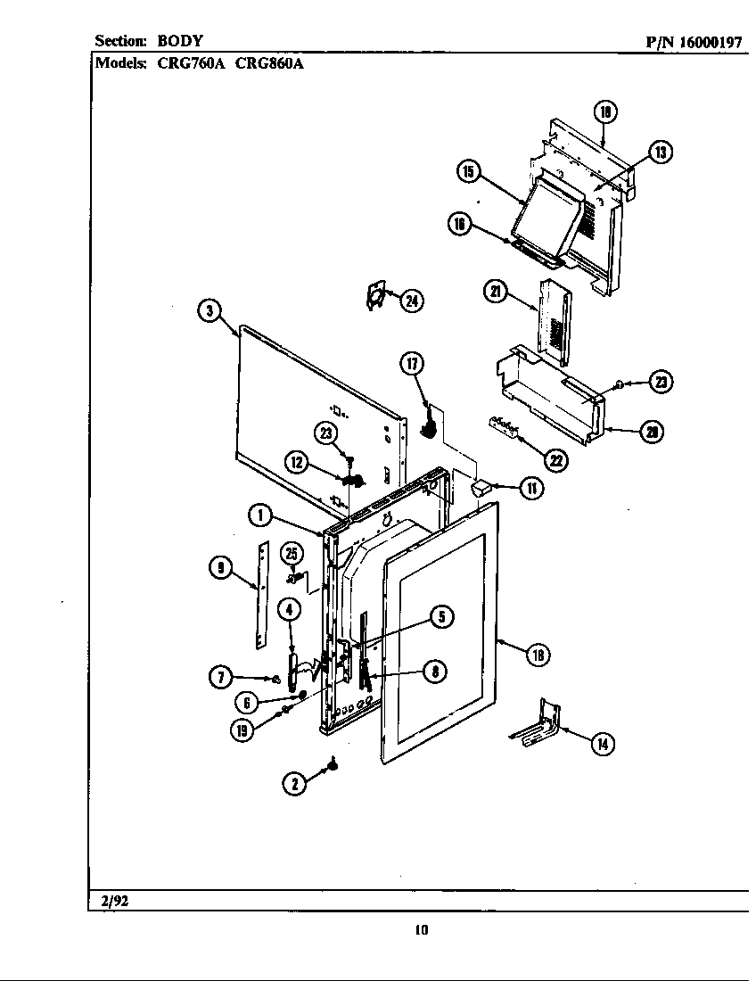 BODY (*CRG760A *CRG860A) (BCRG860A) (CRG760A) (CRG860A) (LCRG760A) (LCRG860A)