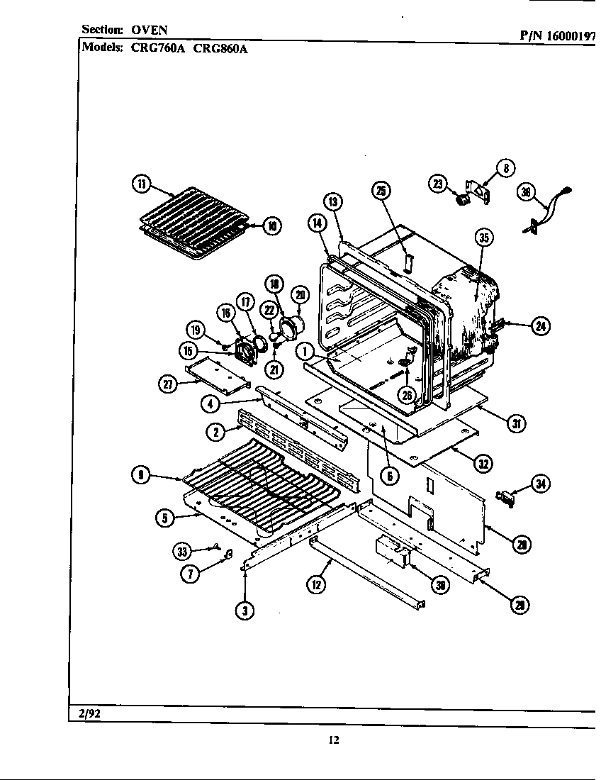 OVEN (*CRG760A *CRG860A) (BCRG860A) (CRG760A) (CRG860A) (LCRG760A) (LCRG860A)