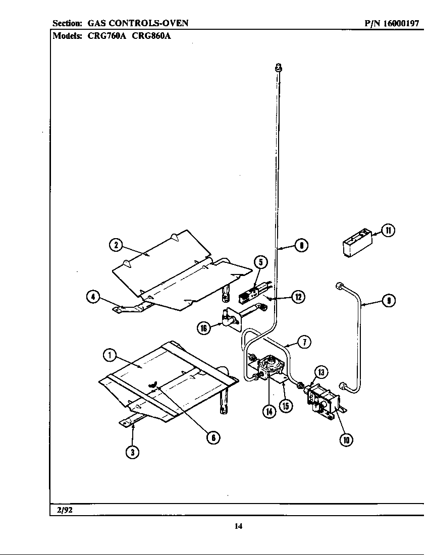 GAS CONTROLS-OVEN (*CRG760A *CRG860A) (BCRG860A) (CRG760A) (CRG860A) (LCRG760A) (LCRG860A)