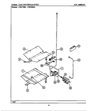 Gas controls-oven (*crg760a *crg860a) (bcrg860a) (crg760a) (crg860a) (lcrg760a) (lcrg860a)