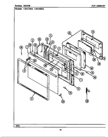 Door (*crg760a *crg860a) (bcrg860a) (crg760a) (lcrg760a) (lcrg860a)