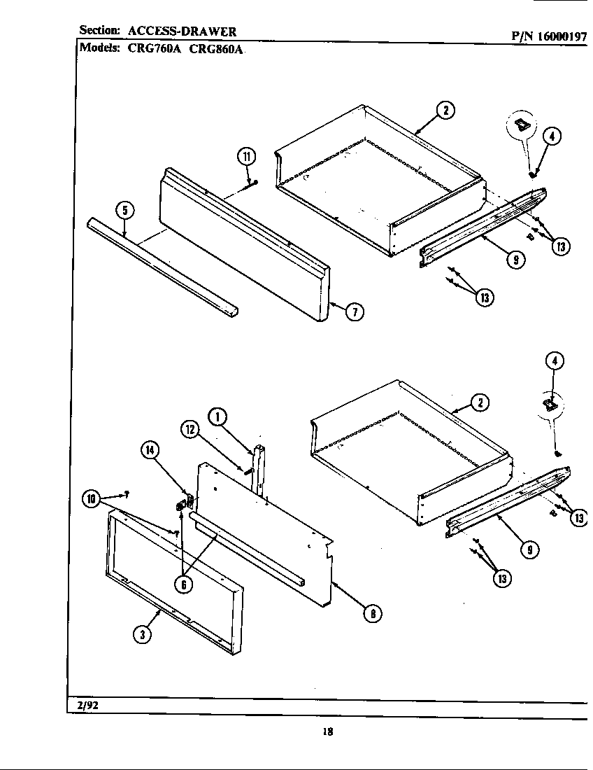 DRAWER (*CRG760A *CRG860A) (BCRG860A) (CRG760A) (CRG860A) (LCRG760A) (LCRG860A)