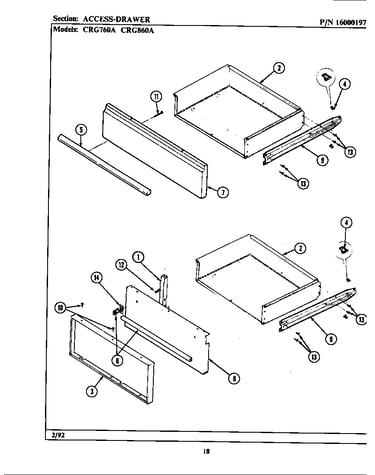 Drawer (*crg760a *crg860a) (bcrg860a) (crg760a) (crg860a) (lcrg760a) (lcrg860a)