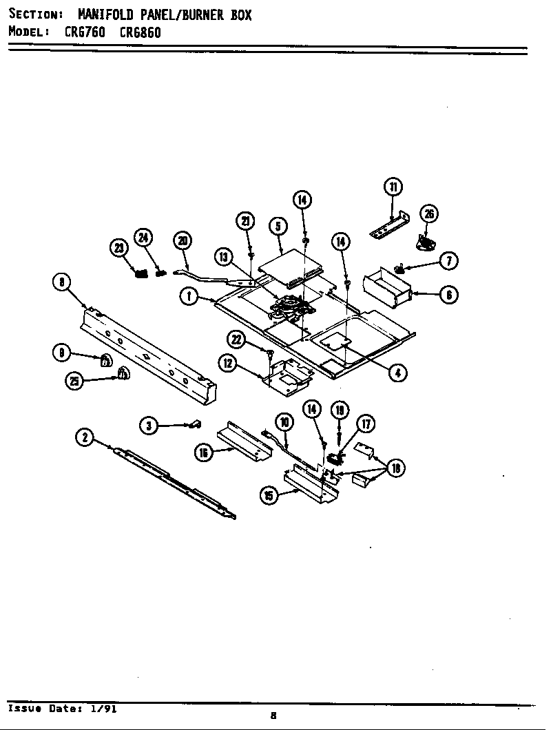 MANIFOLD PANEL (*CRG760 *CRG860) (BCRG860) (CRG760) (CRG860) (LCRG760) (LCRG860)