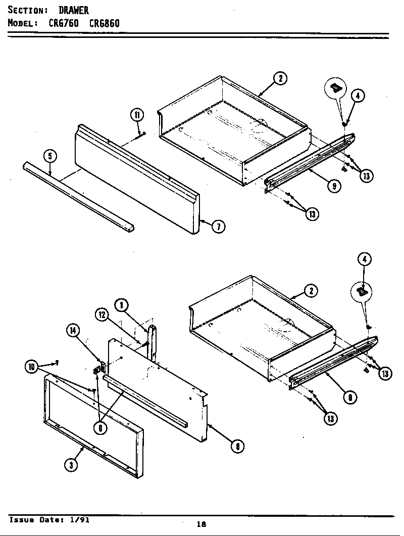 DRAWER (*CRG760 *CRG860) (BCRG860) (CRG760) (CRG860) (LCRG760) (LCRG860)