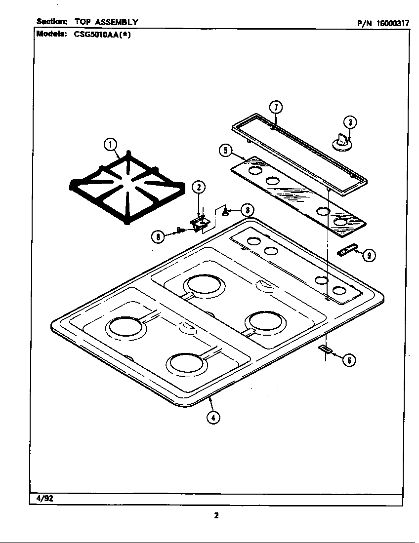 Top assembly