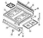 Maytag CRG8600AAW top assembly diagram