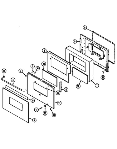 Door (cwe9000bd* ser. pre. 18) (cwe9000bdb) (cwe9000bde)