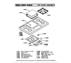 Maytag DCSG600 top cover assembly diagram