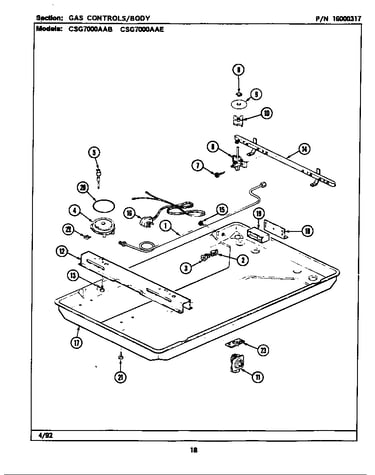 Gas controls/body