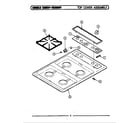 Maytag CSG501 top cover assembly diagram