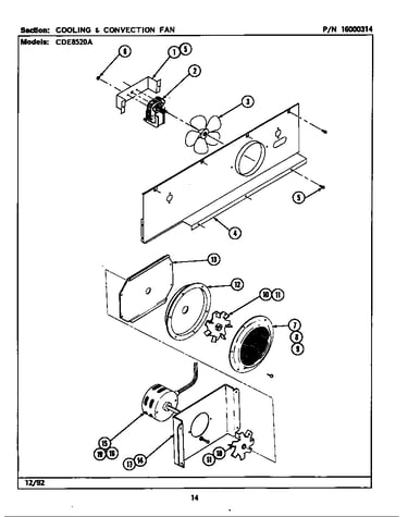 Cooling & convection fan components