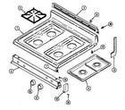 Maytag CRG8400AAW top assembly diagram