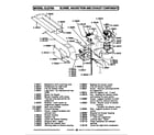 Maytag CLE700 microwave blower & exhaust components diagram