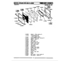 Maytag CRG350B oven door assembly diagram