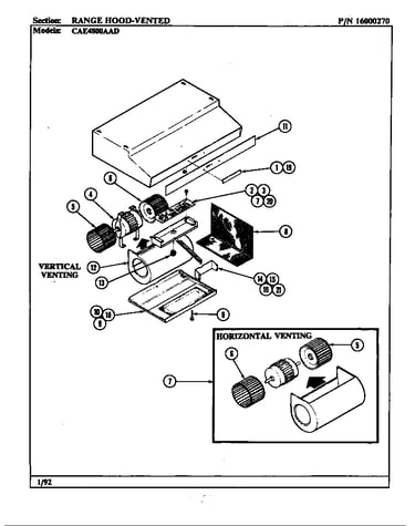 Range hood-vented