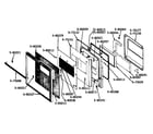 Maytag CCE700 oven door assembly diagram