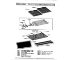 Maytag CDE850 grill, filter, element & rock plate diagram