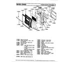 Maytag CDE850 oven door assembly diagram